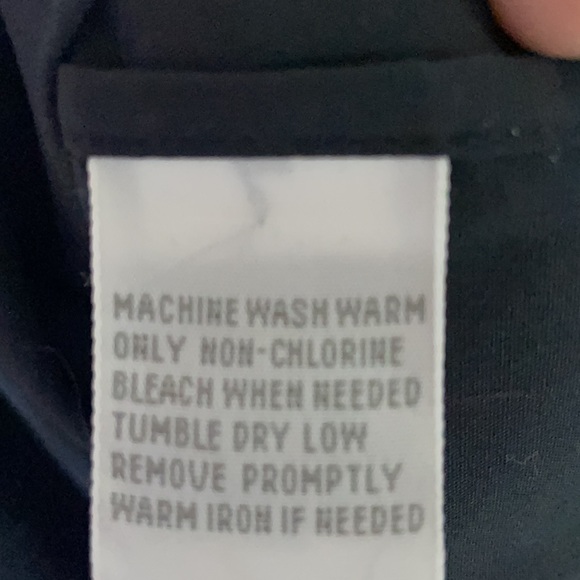 Foxcroft 20w black button down blouse nwot wrinkle free fabric cotton polyester - Picture 6 of 8